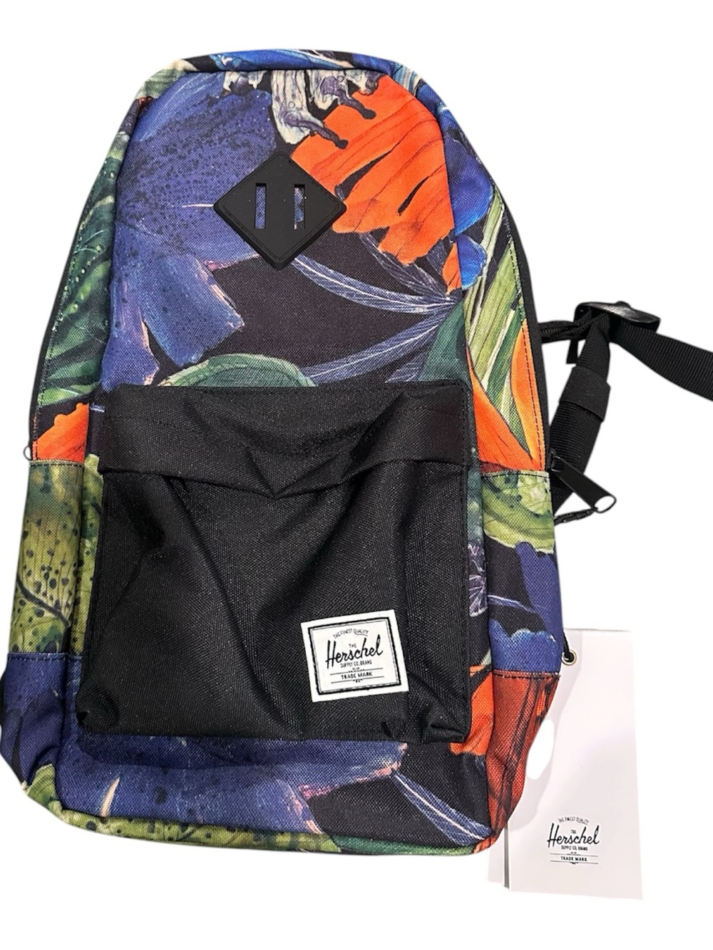 Herschel Supply Company Tropical Floral Backpack in Black, Blue, Orange, Green